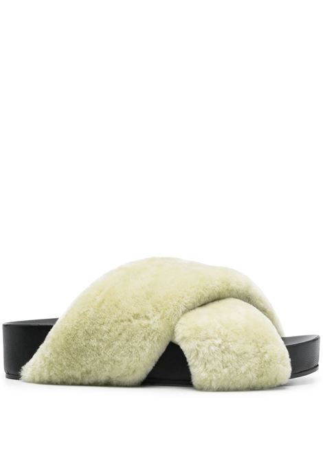 Ciabatte con design a incrocio in verde - donna JIL SANDER | J15WP0043P5795310